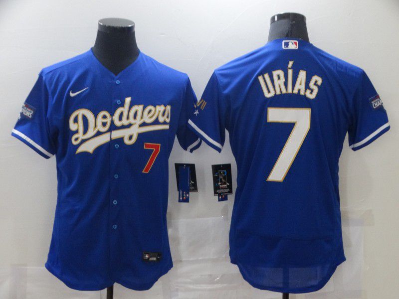 Men Los Angeles Dodgers #7 Urias Blue Elite 2021 Nike MLB Jersey->los angeles dodgers->MLB Jersey